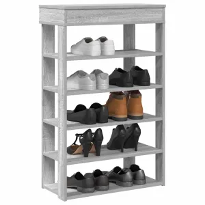 Shoe Rack Grey Sonoma 60x30x98 cm Engineered Wood