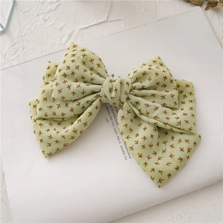 2PCs Elegant Bow Fabric Girl Hair Ring Hair Rope