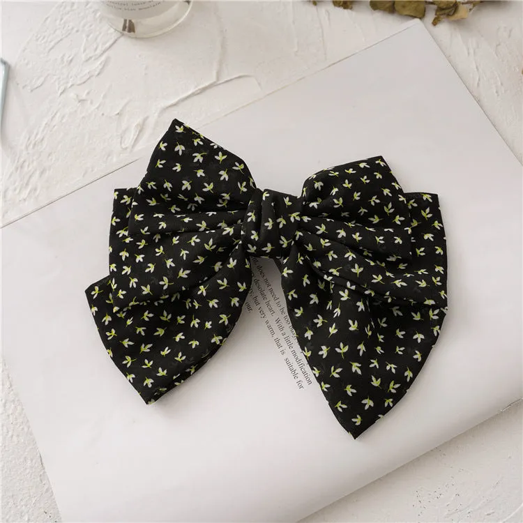 2PCs Elegant Bow Fabric Girl Hair Ring Hair Rope