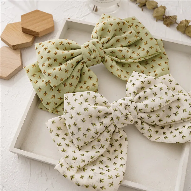 2PCs Elegant Bow Fabric Girl Hair Ring Hair Rope