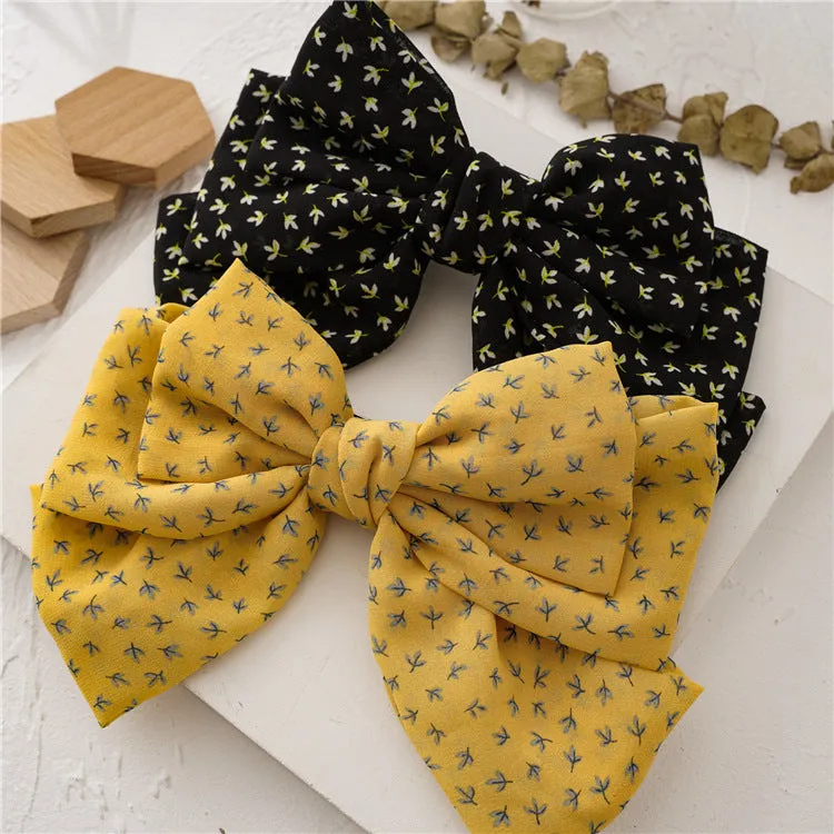 2PCs Elegant Bow Fabric Girl Hair Ring Hair Rope