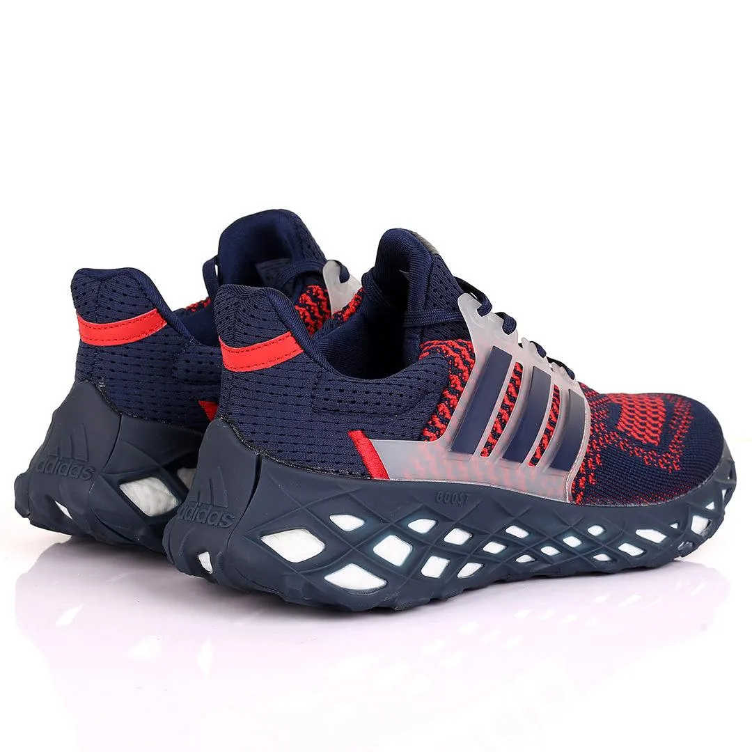 AD Boost Red And NavyBlue Men's Running Sneakers