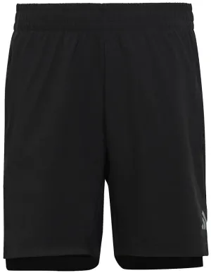 Adidas Junior Aeroready 3 Stripes Woven Short Black Reflective Silver