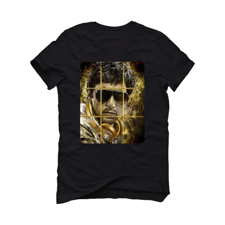 Air Jordan 1 Mid SE “Metallic Gold” 2020 Black T-Shirt (pacino)