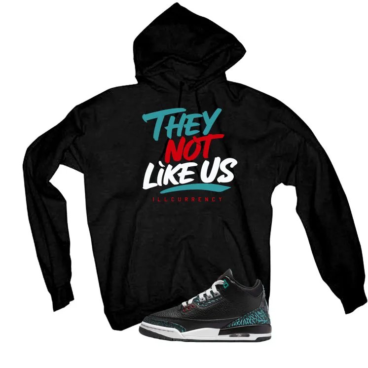 Air Jordan 3 GS Moto Black T-Shirt (They not like us)| illcurrency