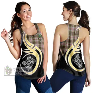 Anderson Dress Tartan Women's Racerback Tanks with Family Crest and Celtic Symbol Style