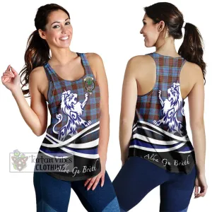 Anderson Modern Tartan Women's Racerback Tanks with Alba Gu Brath Regal Lion Emblem