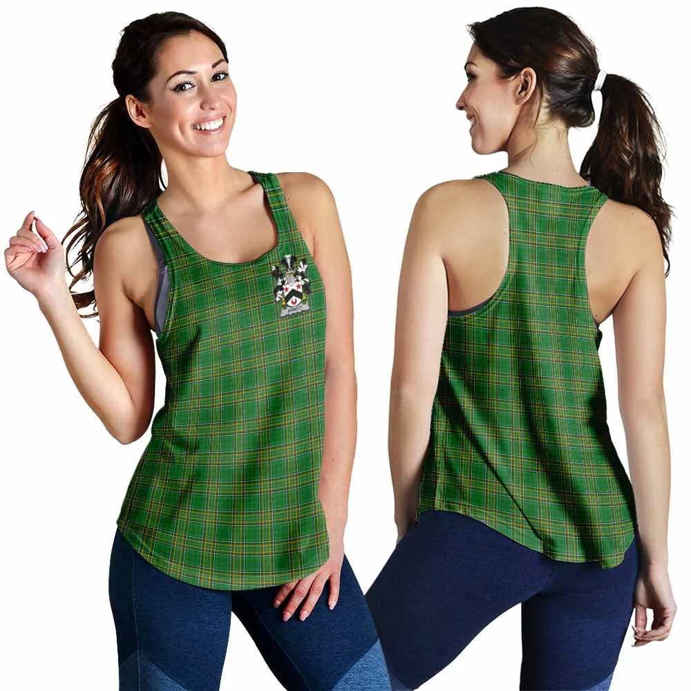 Arnott Irish Clan Tartan Women's Racerback Tanks with Coat of Arms