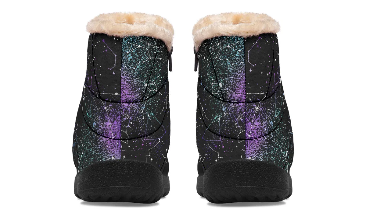 Aurora Comfy Winter Boots - Warm Vegan Boots with Side Zipper and Anti-Slip Soles