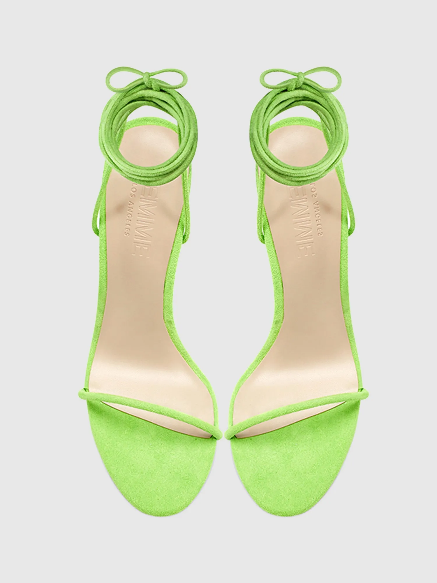 Barely There Lace Up Heel - Lime