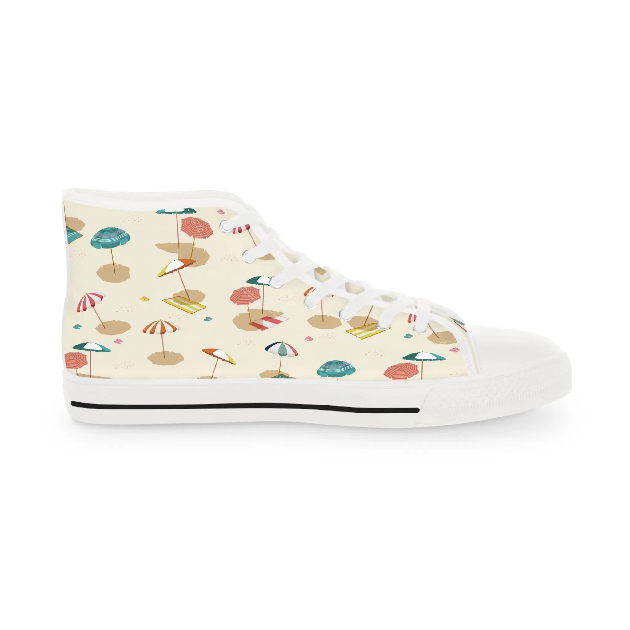 Beach Men's High Top Sneakers