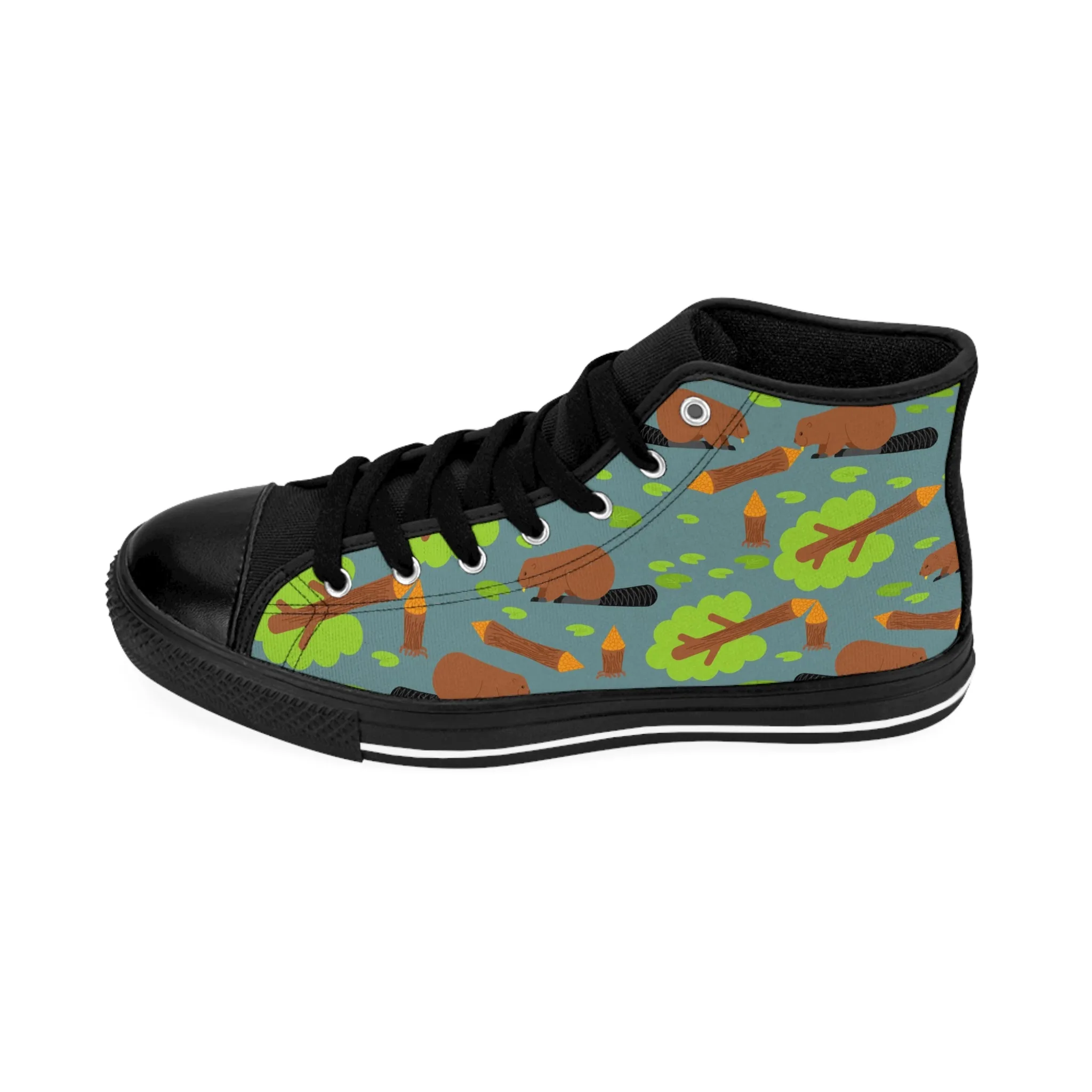 Beaver and Tree Men's Classic Sneakers