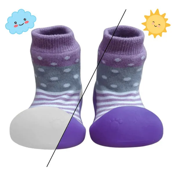 BigToes First Walker Shoes - Chameleon - Modern Polka Lilac