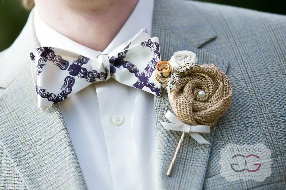 Bike Chain Tartan Bow Tie