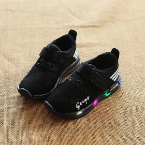 Black LED Velcro Shoes