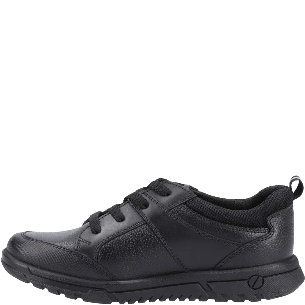 Black Steven Senior School Shoes