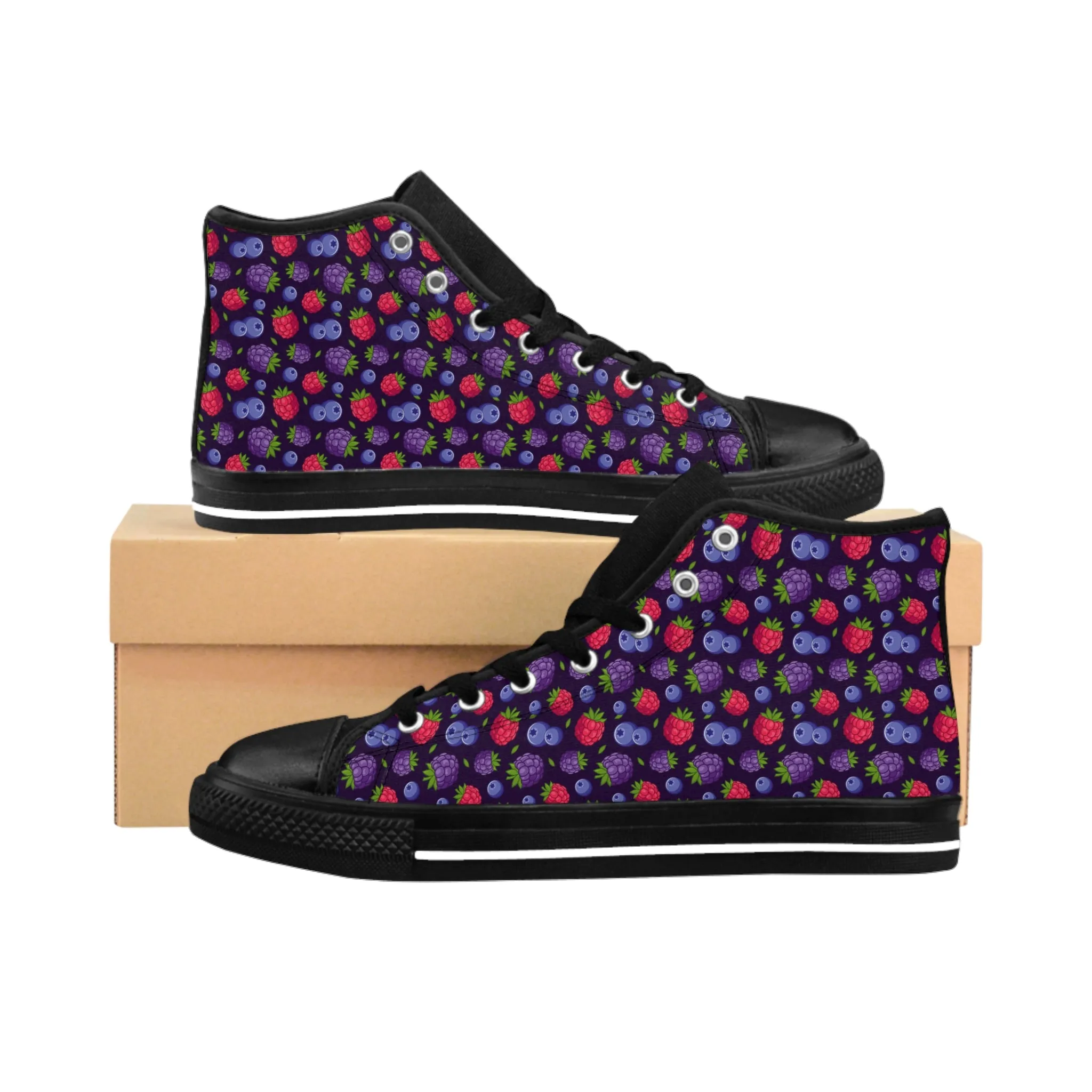 Blackberry Raspberry and Strawberry Men's Classic Sneakers