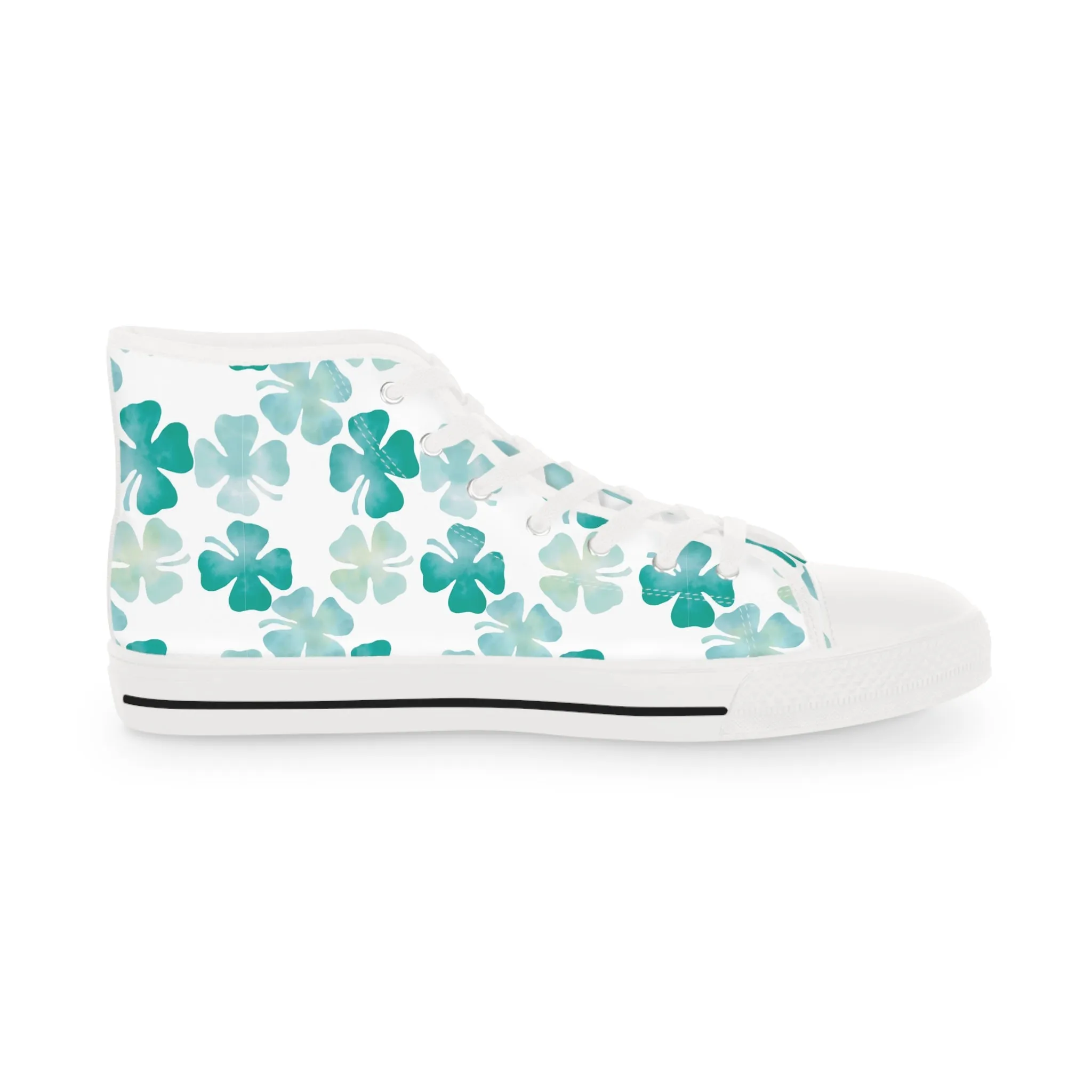 Blue Four Leaf Clover Men's High Top Sneakers