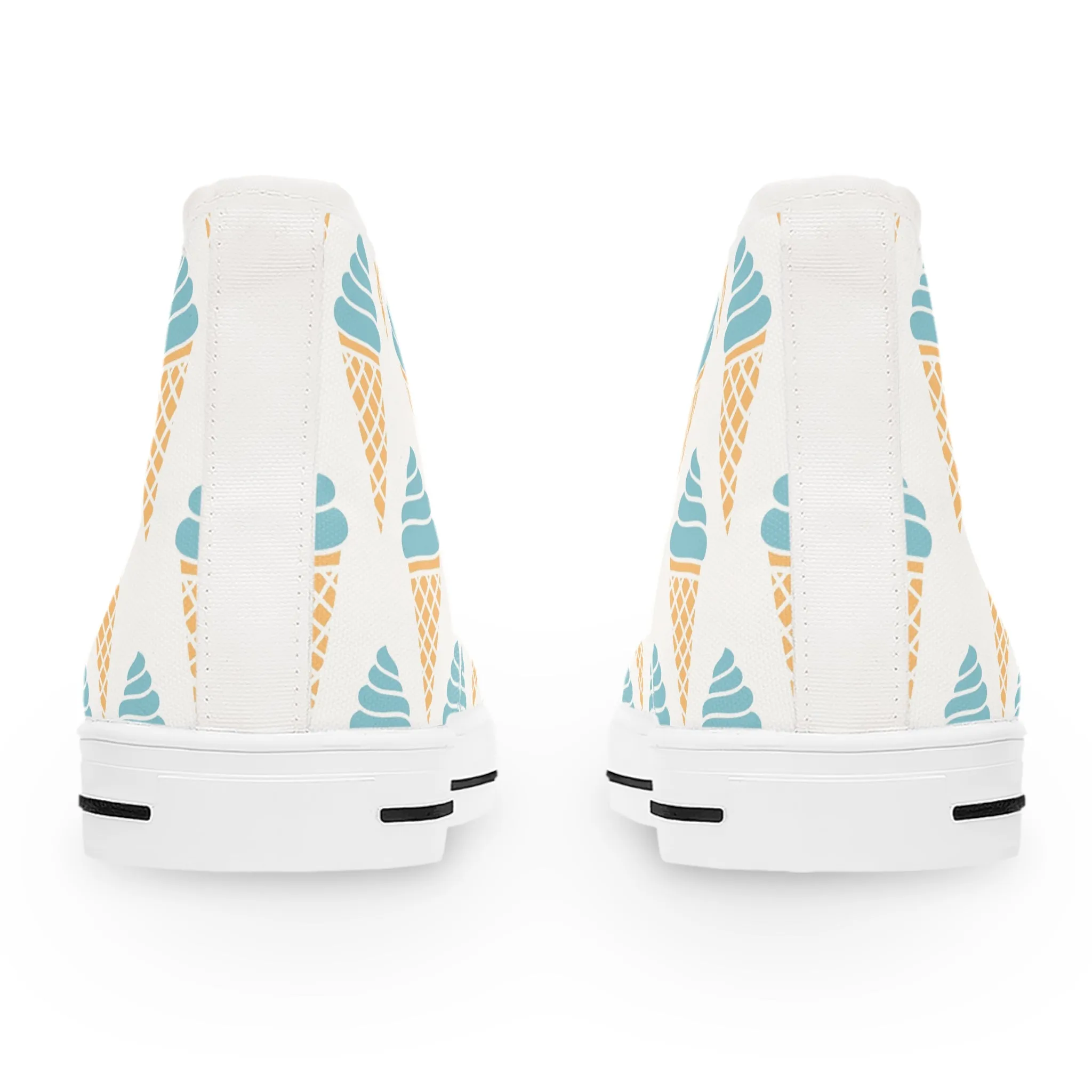 Blue Ice Cream Cone Women's High Top Sneakers