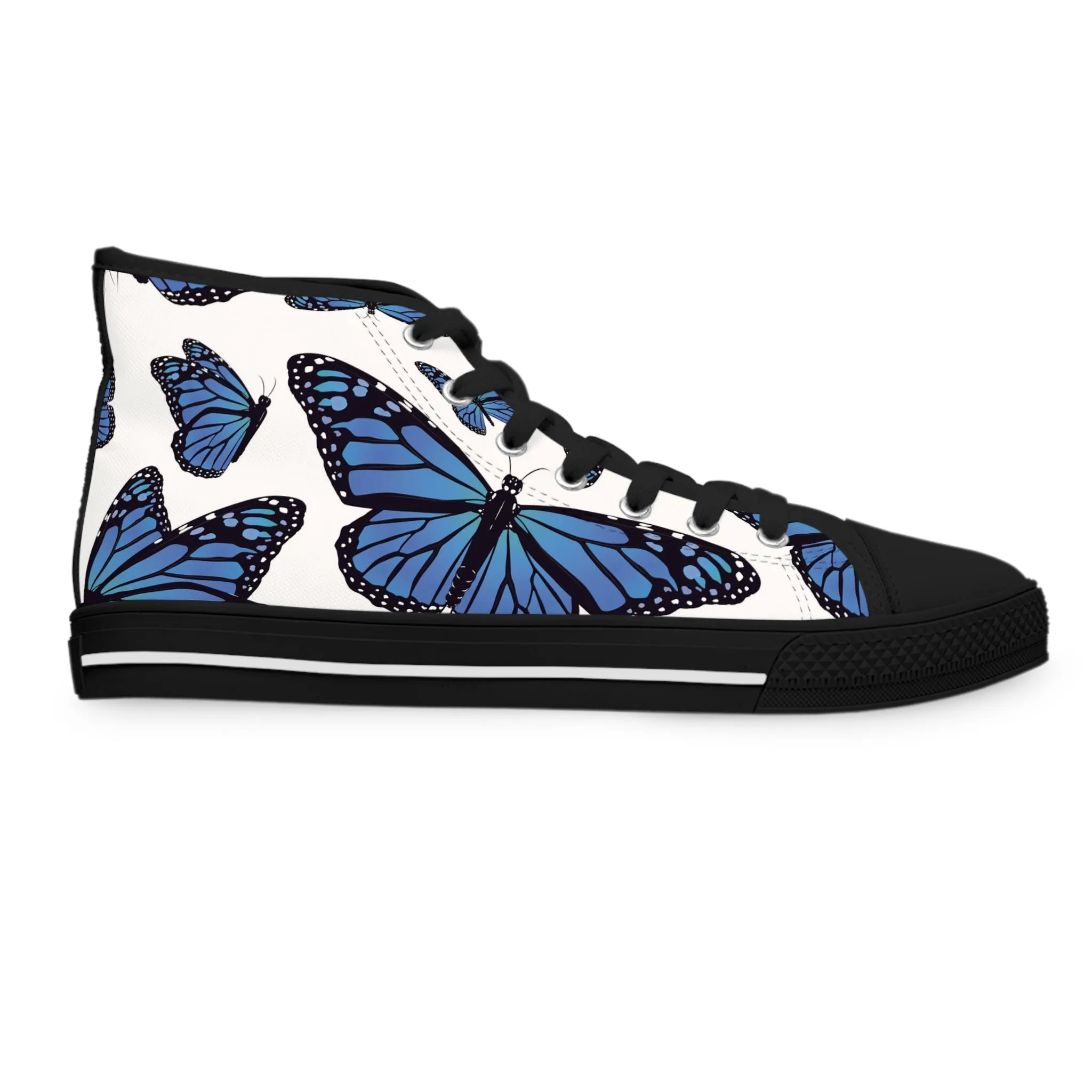 Blue Monarch Butterflies Women's High Top Sneakers