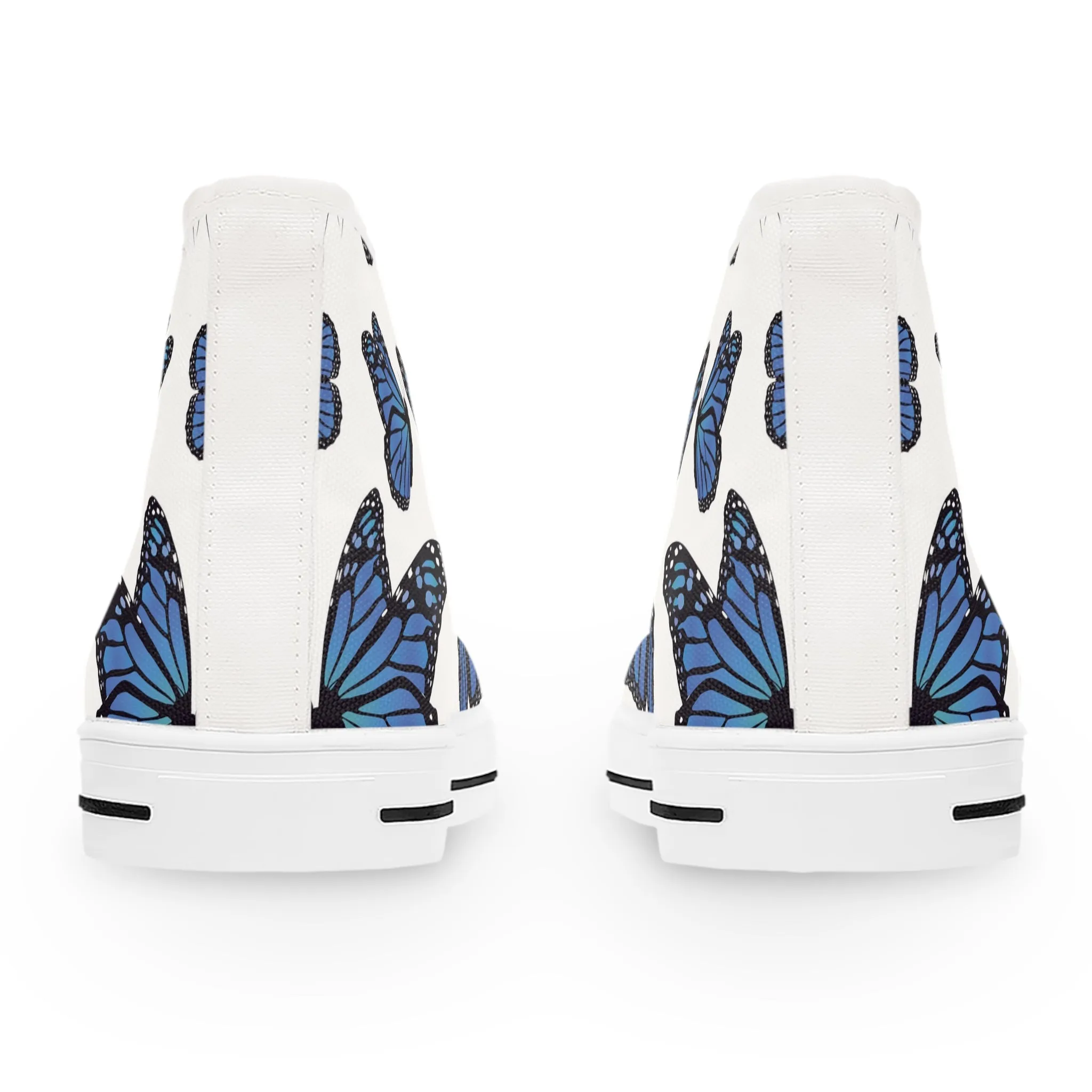 Blue Monarch Butterflies Women's High Top Sneakers