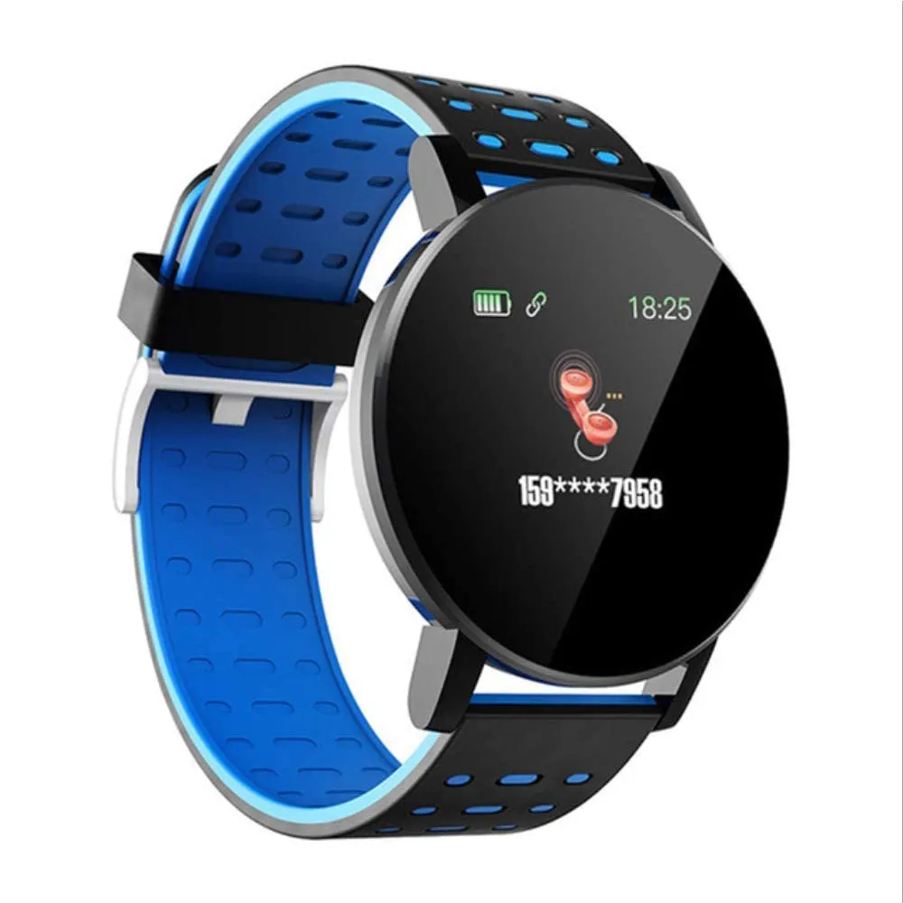 Bluetooth Smartwatch Blood Pressure Monitor Unisex and Fitness Tracker- USB Charging