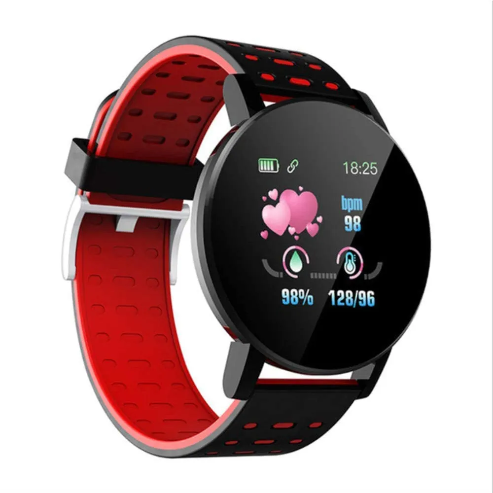 Bluetooth Smartwatch Blood Pressure Monitor Unisex and Fitness Tracker- USB Charging