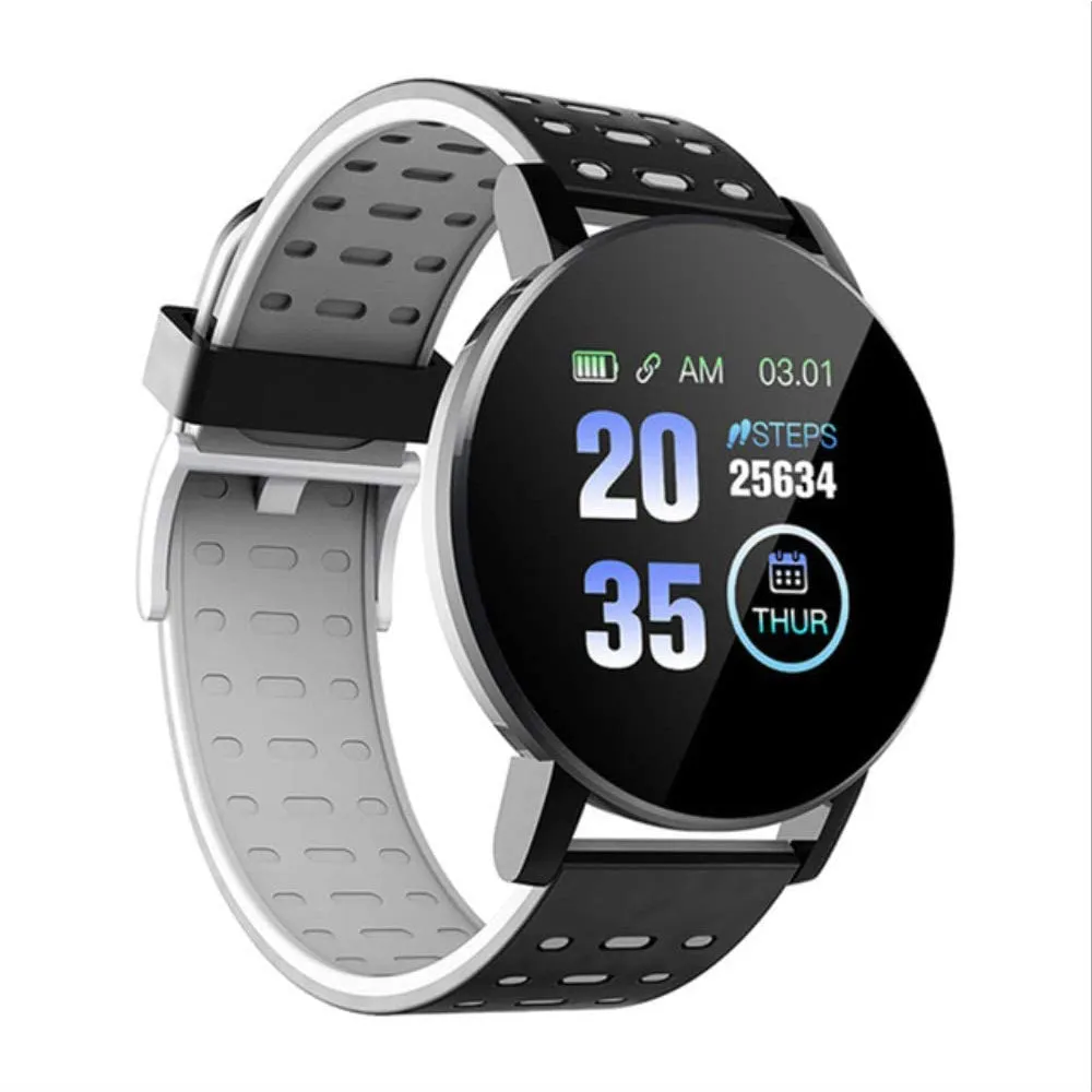 Bluetooth Smartwatch Blood Pressure Monitor Unisex and Fitness Tracker- USB Charging