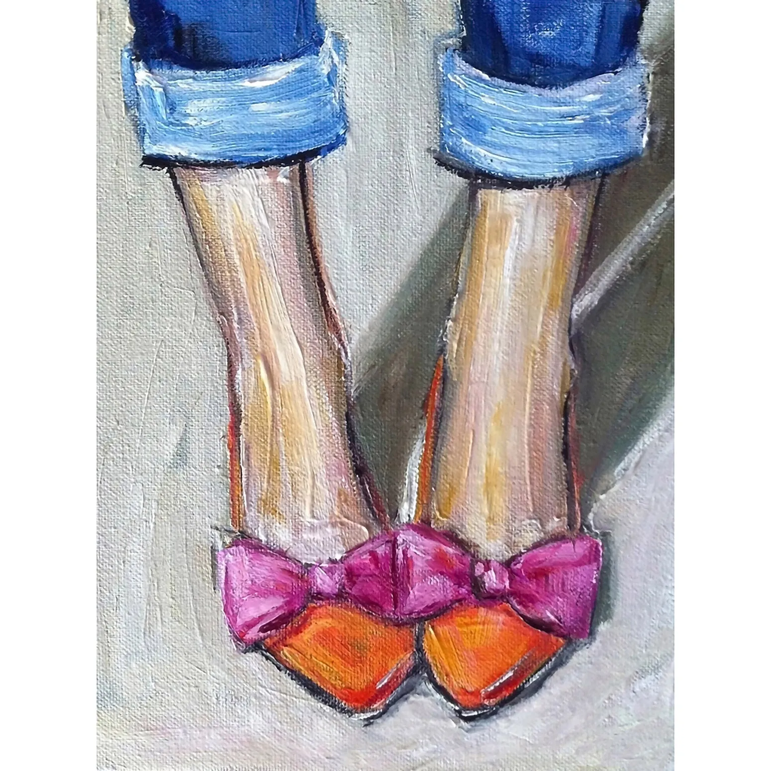 Bows Toes Shoes Canvas Wall Art