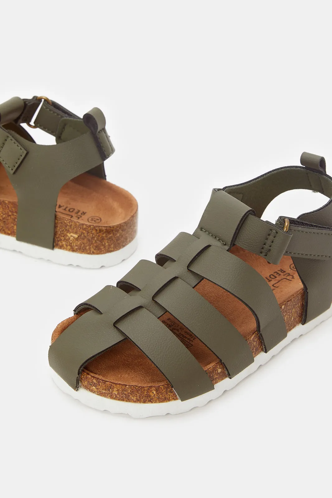 Boys Green Cork Sandal