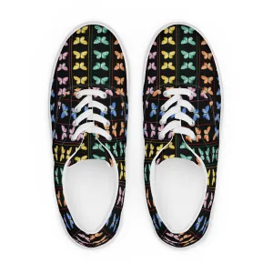 Butterfly Kaleidoscope Women’s lace-up canvas shoes