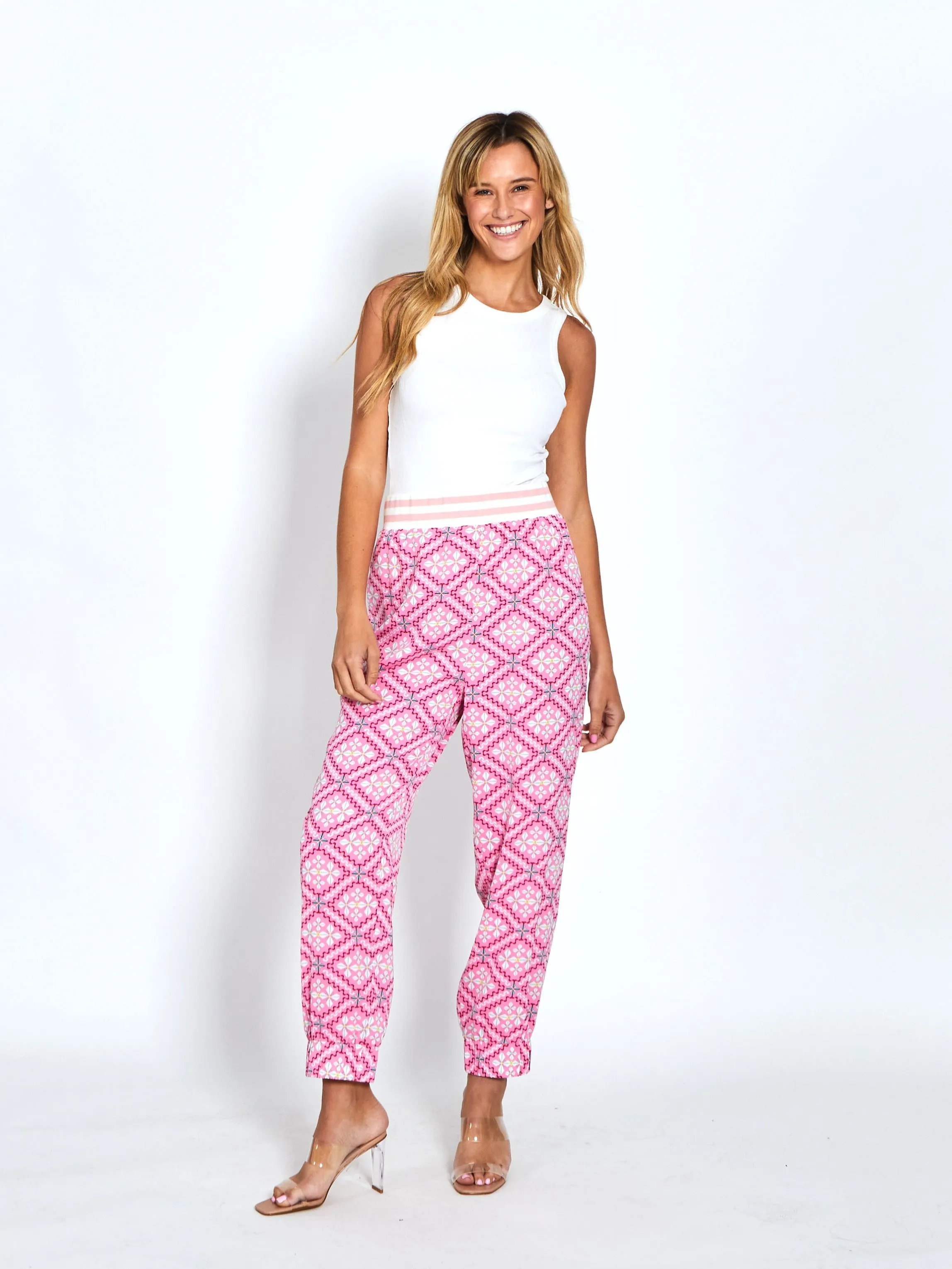 Celine Jogger - Light Pink Print