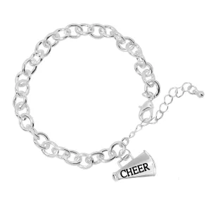 Cheerleading Megaphone Chunky Charm Bracelets