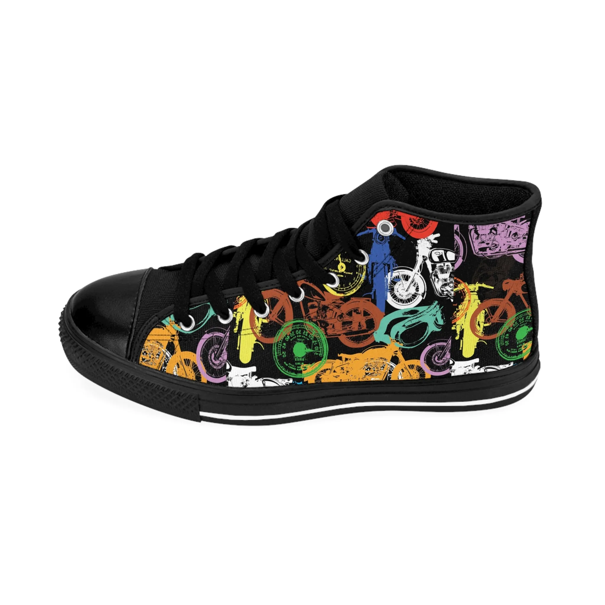 Colorful Motorcycles Men's Classic Sneakers