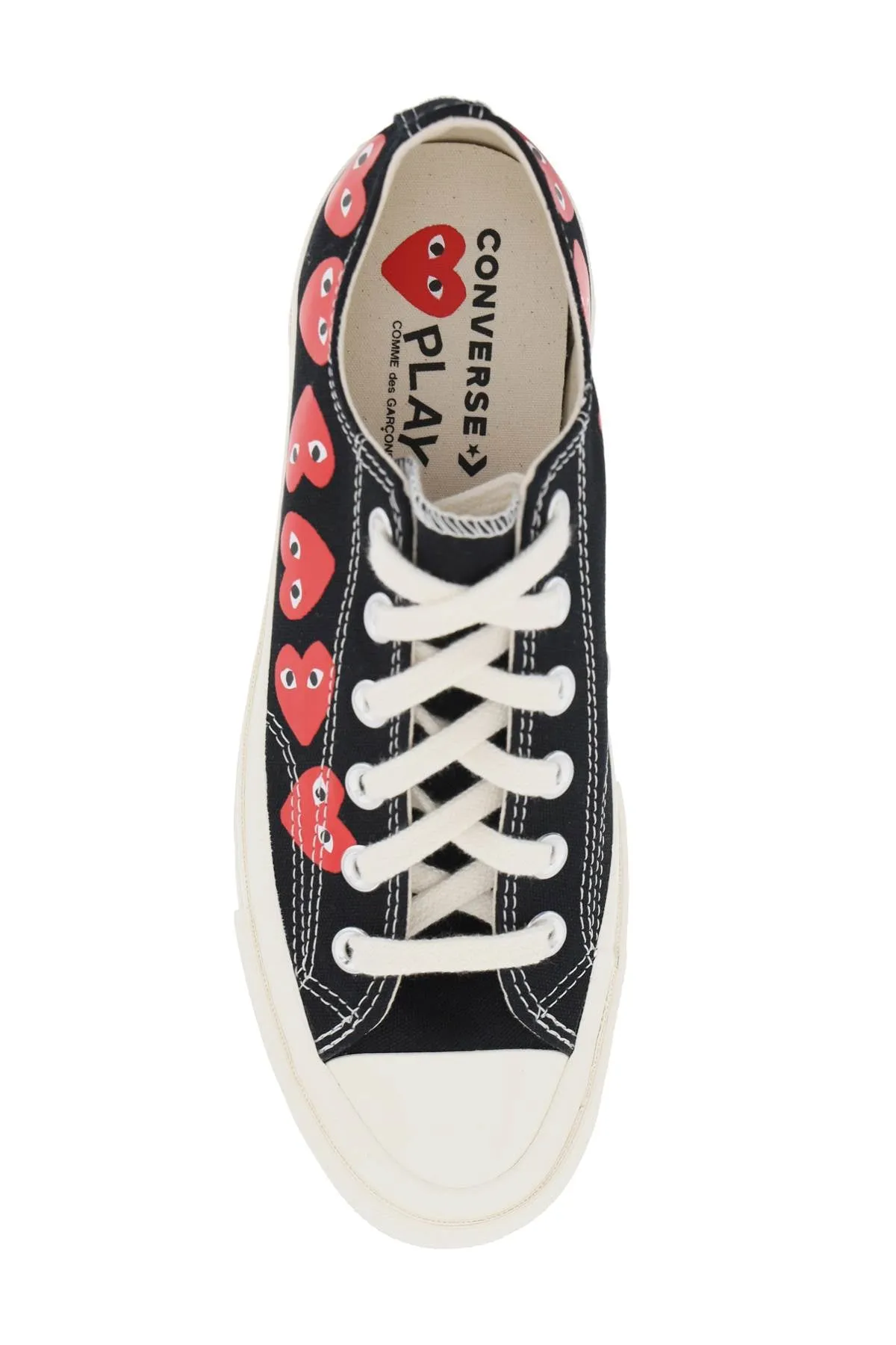 Comme des garcons play multi heart converse x comme des garçons play low-top sneakers