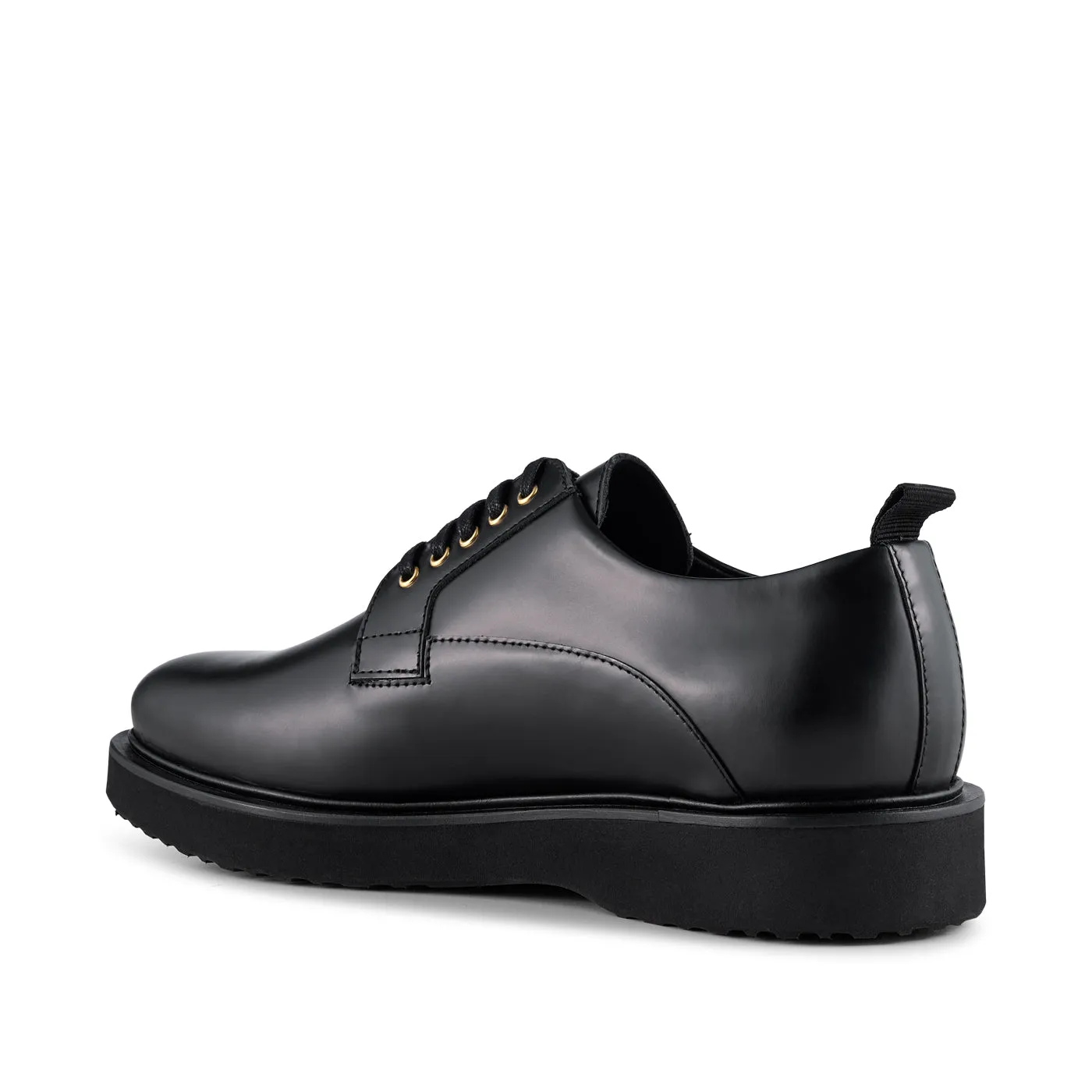 Cosmos shoe leather - BLACK