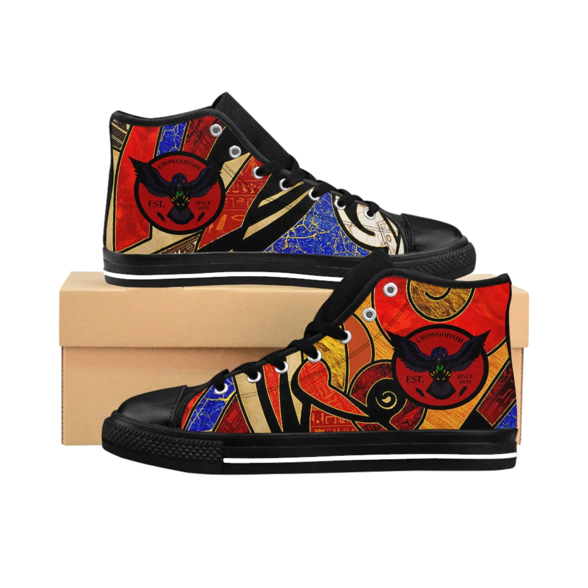 Crowgodshi Men's Egyptian Abstract High-Tops