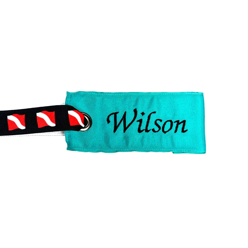 Custom Fabric Luggage Tag - Scuba Flag Fabric Handle