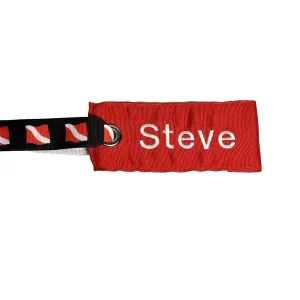 Custom Fabric Luggage Tag - Scuba Flag Fabric Handle