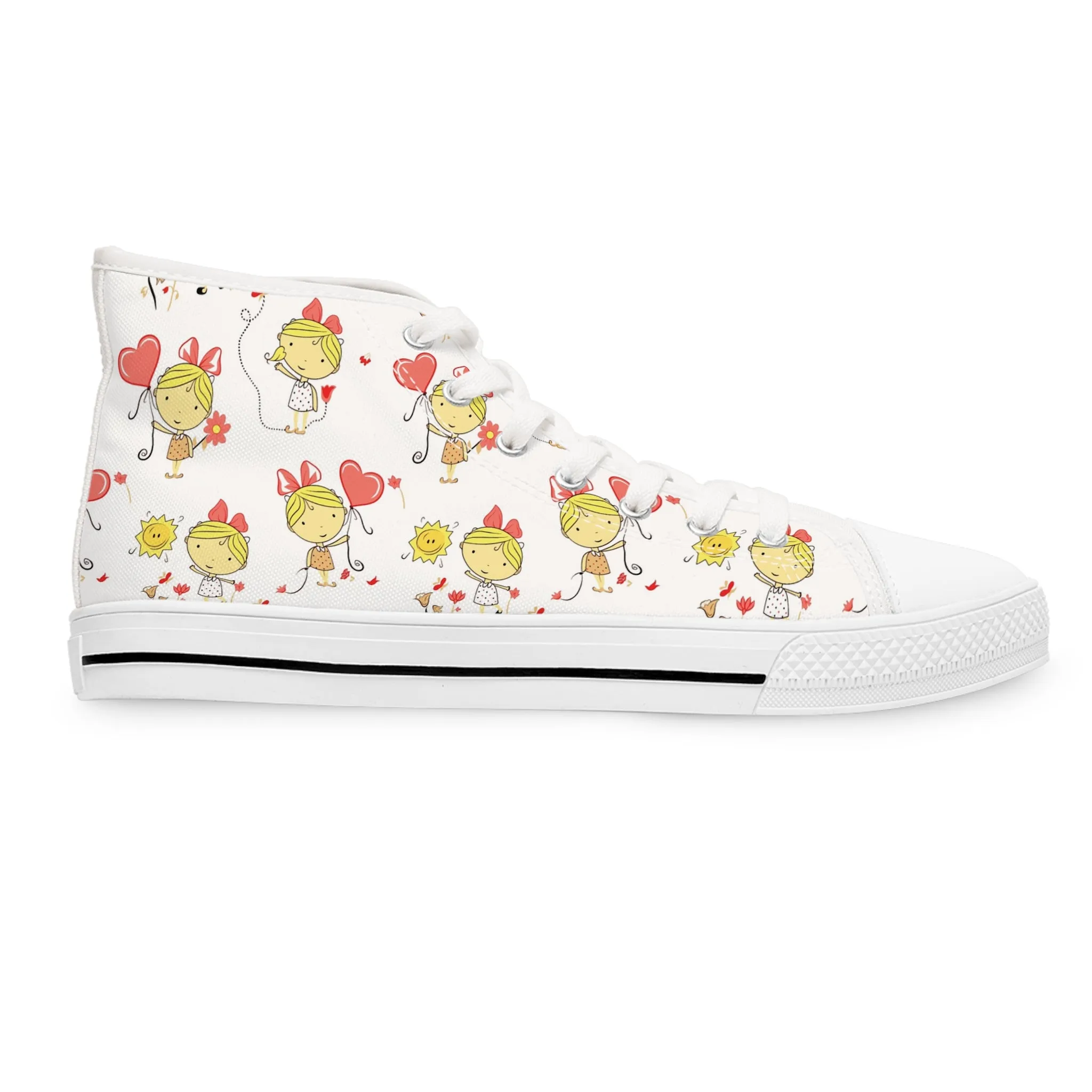 Cute Girls Women's High Top Sneakers