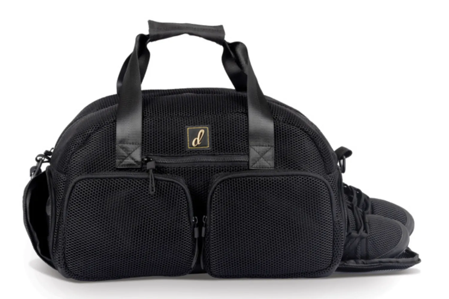 DANSHUZ B20506B BEAT BOX DUFFLE BAG BLACK