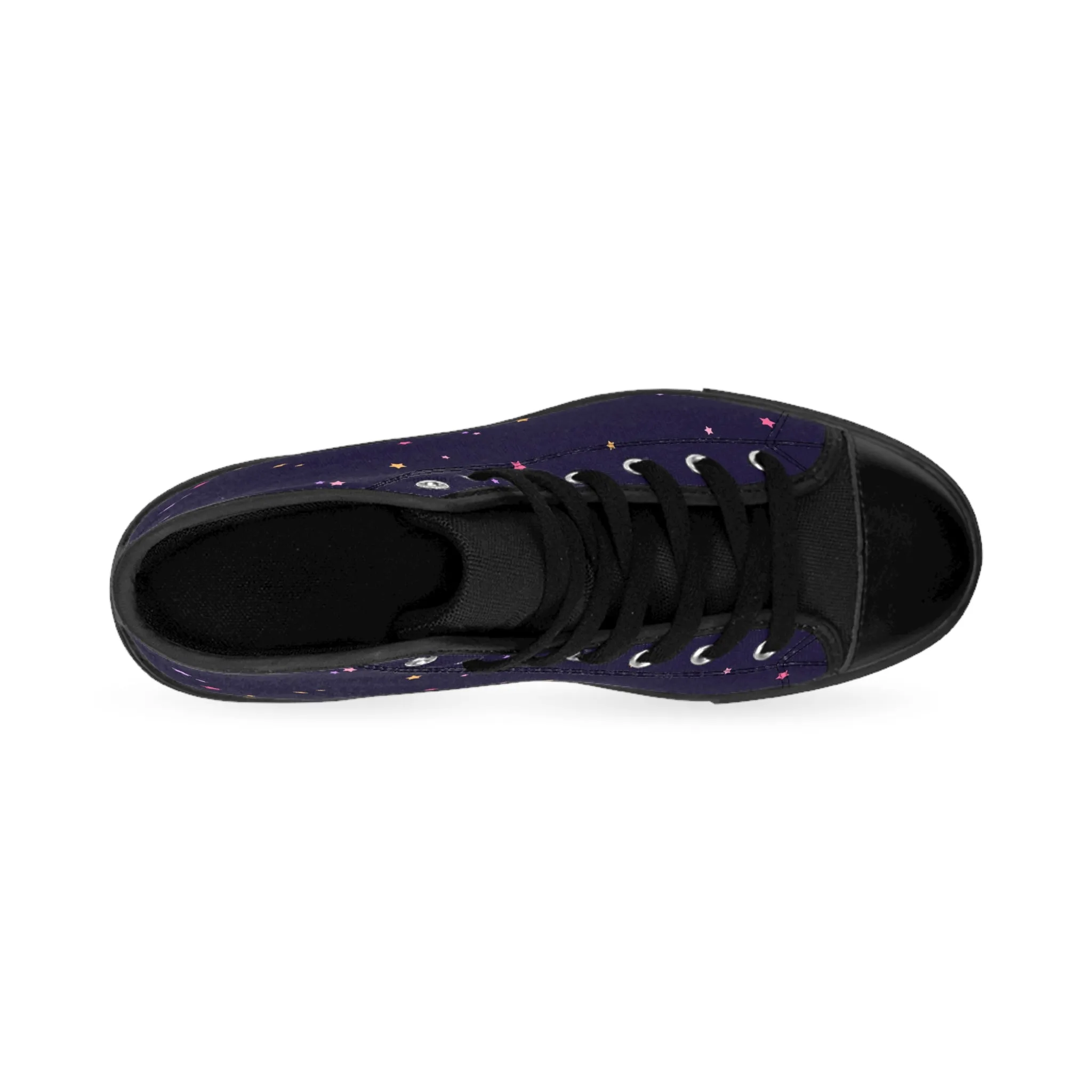 Dark Purple Starry Sky Men's Classic Sneakers