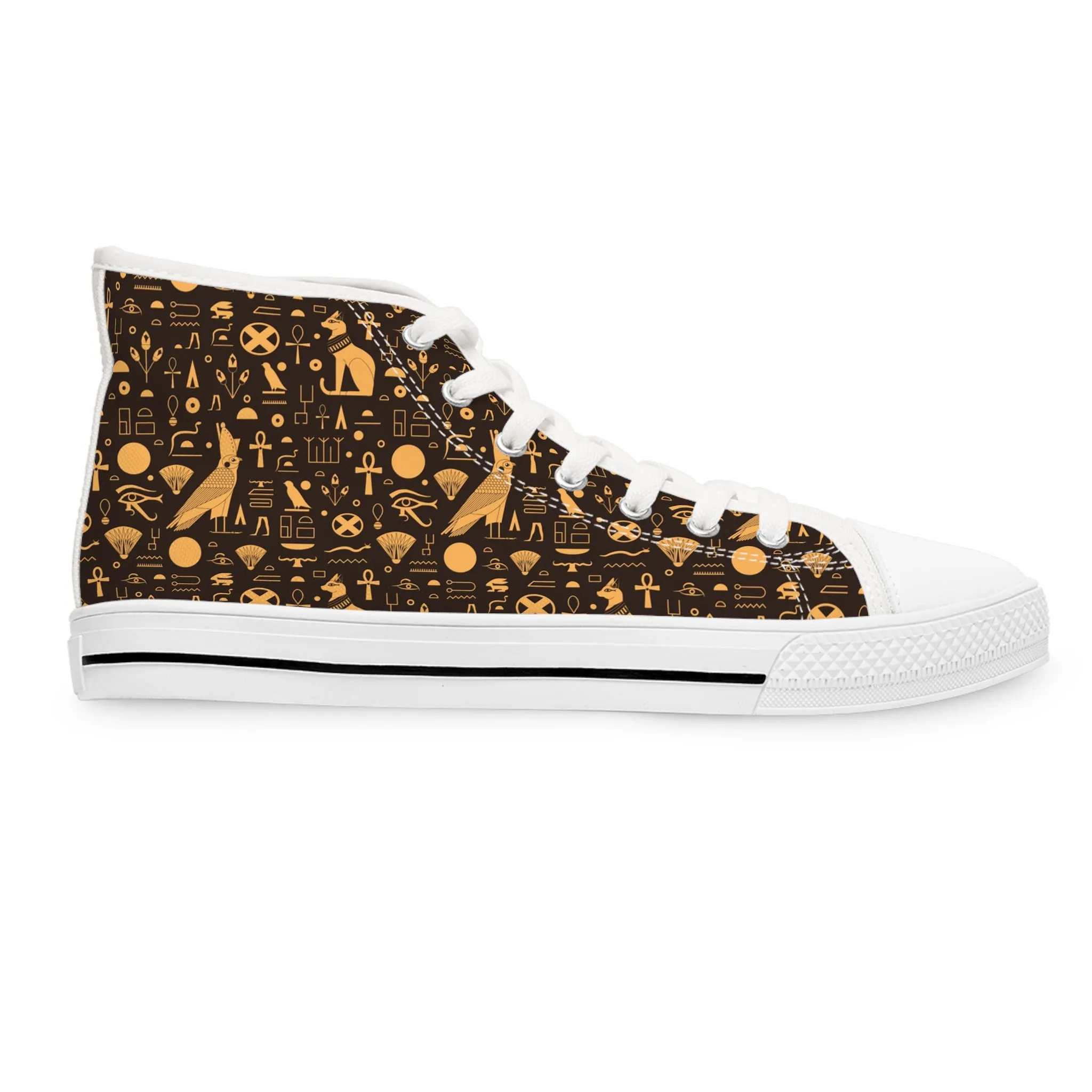 Egypt Pattern Women's High Top Sneakers