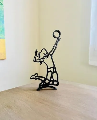 EROTNGO Minimalist Volleyball Art: Plastic Figure for Sport Enthusiasts - Beach Volleyball Home Decor & Christmas Gift