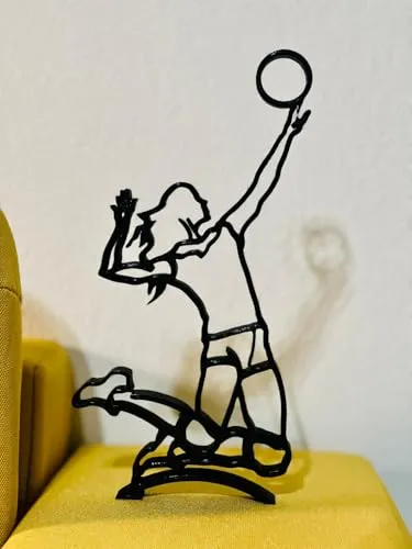 EROTNGO Minimalist Volleyball Art: Plastic Figure for Sport Enthusiasts - Beach Volleyball Home Decor & Christmas Gift