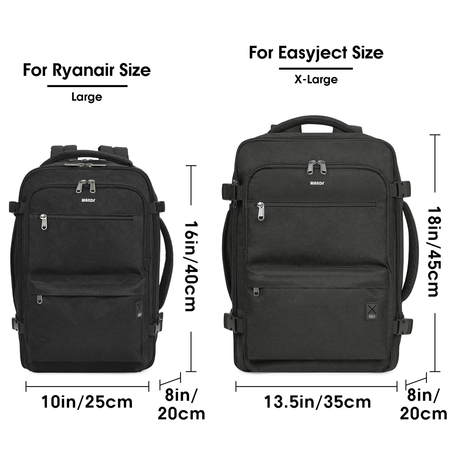 Full Opening Travel Hand Luggage Backpack with Wet Pocket