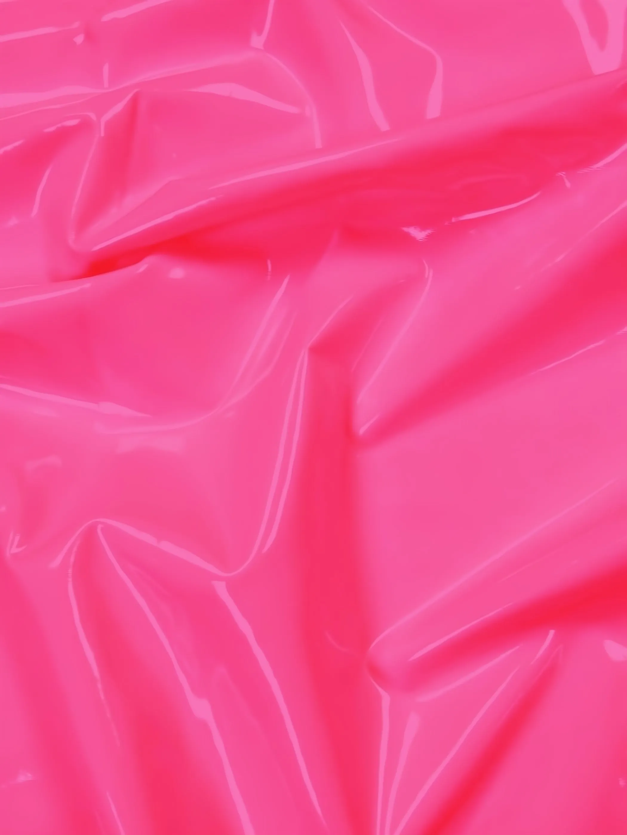 Glossy Stretch Fetish Patent Vinyl Spandex Fabric / Neon Pink / Sold By The Yard