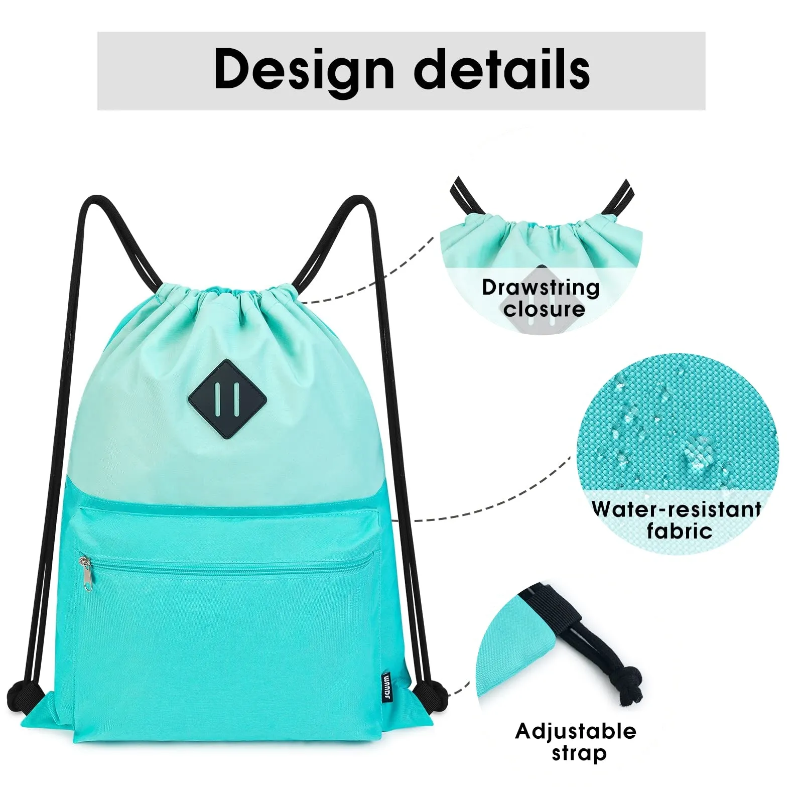 Gym Drawstring Backpack with Wet Compartment