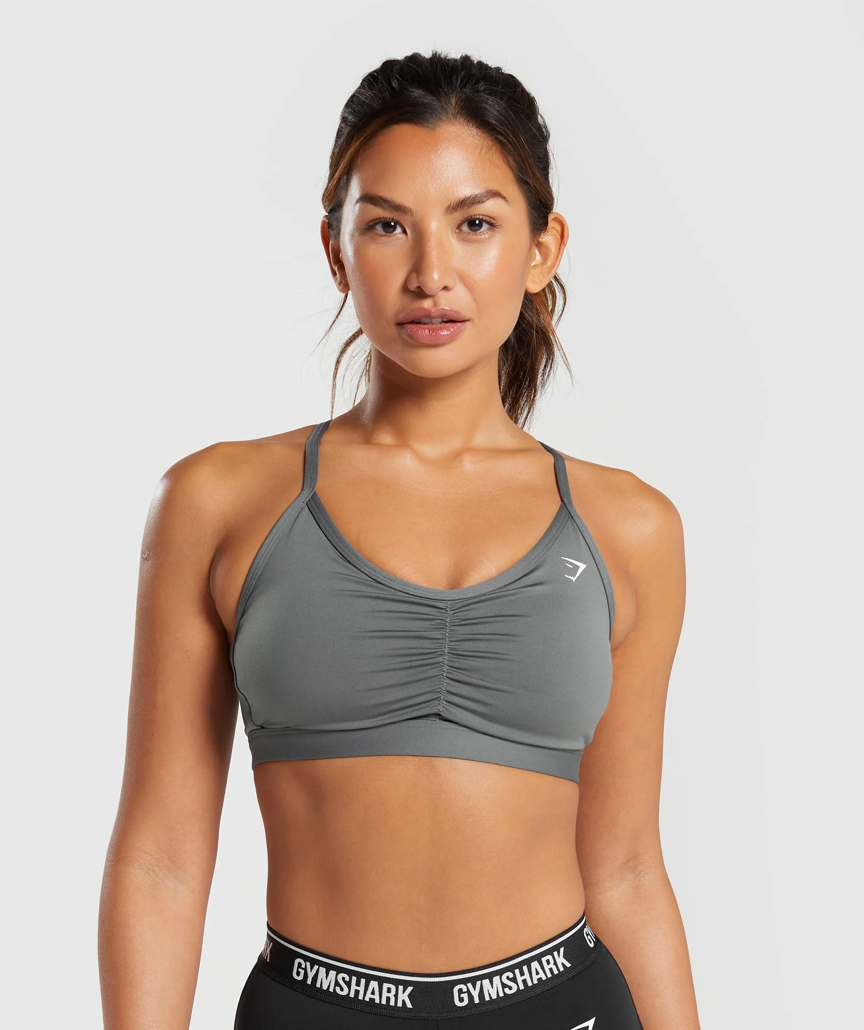 Gymshark Ruched Sports Bra - Brushed Grey