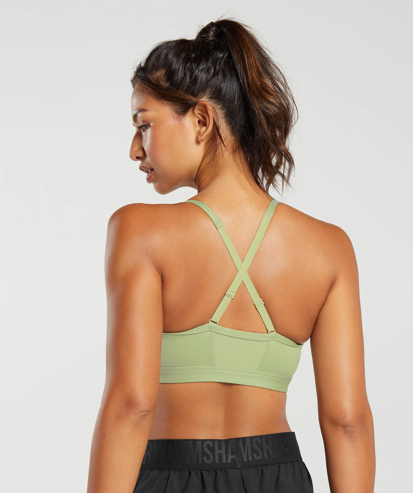 Gymshark Ruched Sports Bra - Light Sage Green